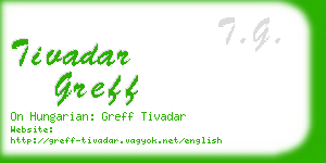 tivadar greff business card